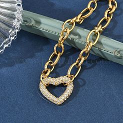 304 Stainless Steel Rhinestone Link Bracelets&nbsp;BJEW-P396-01D-G