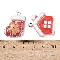 Christmas Transparent Resin Pendants&nbsp;RESI-I350-02