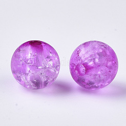Transparent Crackle Acrylic Beads&nbsp;CACR-N002-05