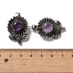Natural Amethyst Pendants&nbsp;G-A095-03AS-02