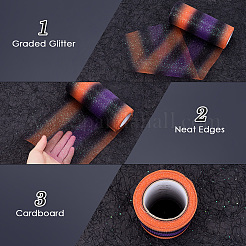 Rainbow Polyester Fabric Sparkling Tulle Roll&nbsp;OCOR-WH20006-55B
