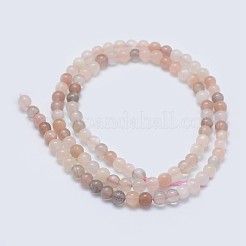 Natural Multi-Moonstone Beads Strands&nbsp;G-I206-43-4mm