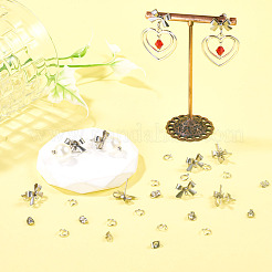 10 Pairs 304 Stainless Steel Bowknot Stud Earring Findings&nbsp;STAS-TA0006-33