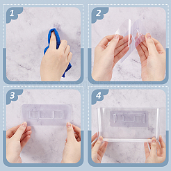 Transparent Plastic Wall-mounted Storage Box&nbsp;AJEW-WH0696-813