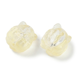 Transparent Spray Paint Glass Beads&nbsp;GLAA-H035-01G