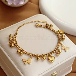 304 Stainless Steel Charm Bracelets&nbsp;WGD269A-01