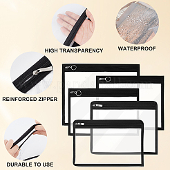 5 Sizes Transparent PVC Zipper Jewelry Bag Gift Pouch&nbsp;ABAG-CN0001-11C