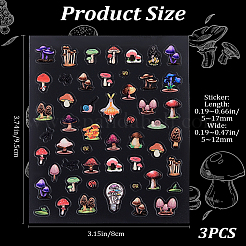 Mushroom Plastic Nail Art Stickers&nbsp;MRMJ-WH20004-07