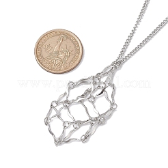 Non-Tarnish Stainless Steel Macrame Pouch Empty Stone Holder for Necklace Makings&nbsp;NJEW-JN04823-02