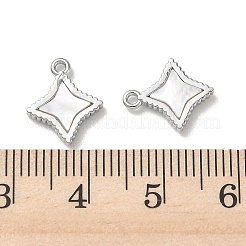 Brass Natural Shell Pendants&nbsp;KK-P355-21P