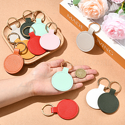 24Pcs 8 Colors Leather Keychain&nbsp;KEYC-SC0001-86