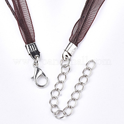 Waxed Cord and Organza Ribbon Necklace Making&nbsp;NCOR-T002-303
