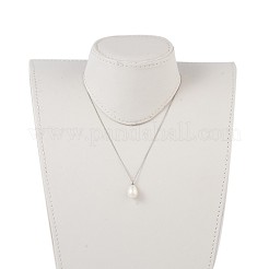 304 Stainless Steel Shell Pearl Beaded Pendant Necklaces&nbsp;NJEW-JN01306
