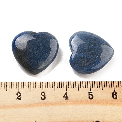 Heart Dyed & Heated Natural Blue Aventurine Palm Stones&nbsp;G-C134-06A-10