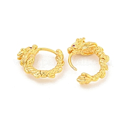 Brass Micro Pave Cubic Zirconia Hoop Earrings for Women&nbsp;EJEW-K286-03G