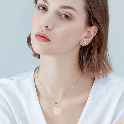 20Pcs Natural Rose Quartz Pendants&nbsp;G-BBC0001-50D