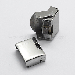 Tarnish Resistant 201 Stainless Steel Watch Band Clasps&nbsp;STAS-K173-01D