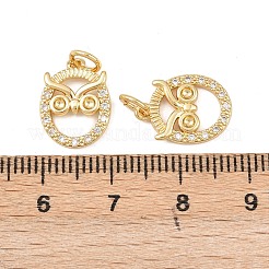 Brass Micro Pave Cubic Zirconia Pendants&nbsp;KK-G544-14G