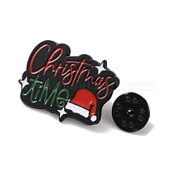 Christmas Theme Word Christmas Time Enamel Pins&nbsp;JEWB-M043-07A