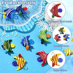 7Pcs 7 Colors Handmade Glass Pendants&nbsp;GLAA-CJ0002-99