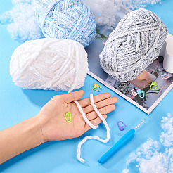 3 Rolls Polyester Chenille Wool Yarn&nbsp;OCOR-MB0001-06C
