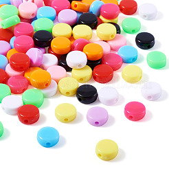 100Pcs 10 Colors Opaque Acrylic Beads&nbsp;OACR-TA0003-09