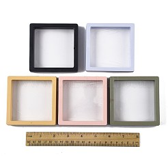 5Pcs Square Transparent PE Thin Film Suspension Jewelry Display Box&nbsp;CON-FS0001-19D