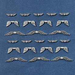 75Pcs 3 Styles Tibetan Style Alloy Fairy Wing Beads&nbsp;TIBEB-FS0001-15