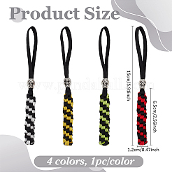 4Pcs 4 Colors Polypropylene Outdoor EDC Braid Pendant for Parachute Cord&nbsp;FIND-FG0003-70