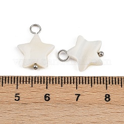 Natural Shell Star Pendants&nbsp;STAS-D378-35P