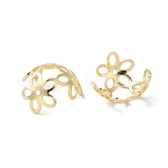 Rack Plating Brass Flower Bead Caps&nbsp;KK-K381-01G-02