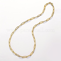 201 Stainless Steel Minimalist Paperclip Chain Necklaces for Women&nbsp;PQ9782