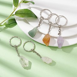 Nuggets Natural Gemstone Pendant Keychains&nbsp;KEYC-JKC00601
