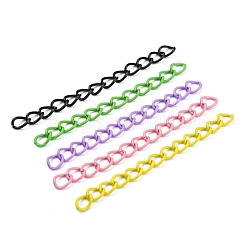 100Pcs Spray Painted Iron Curb Chain Extender&nbsp;CH-YW0002-02