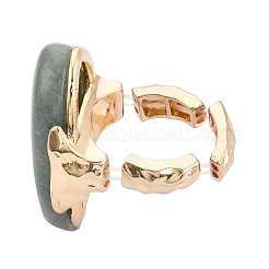 Natural Green Aventurine Stretch Finger Rings&nbsp;RJEW-N055-01C