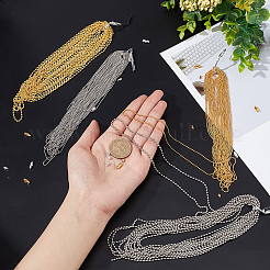 2 Style 2 Colors Iron Ball Bead Chains Necklace Making Kits&nbsp;DIY-GL0002-55