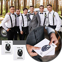 12Pcs Paper Wedding Thank You Card&nbsp;AJEW-GA0010-04