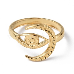 Ion Plating(IP) 304 Stainless Steel Open Cuff Ring Finding&nbsp;X-RJEW-C046-05G