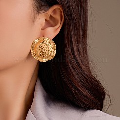 Textured 304 Stainless Steel Stud Earrings&nbsp;EJEW-F406-03D-G