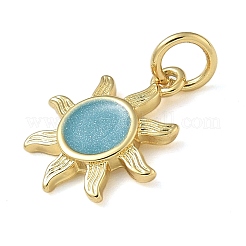 Rack Plating Brass Enamel Charms&nbsp;KK-K392-50G-04