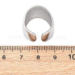 304 Stainless Steel Cuff Rings for Women&nbsp;RJEW-G348-02P
