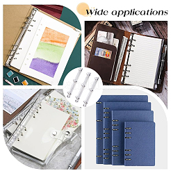 Iron Notebook 3-Ring Loose Leaf Book Binder Hinged Clamp&nbsp;FIND-WH20007-15B-P