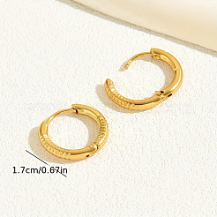 Fashionable Casual Simple 201 Stainless Steel Round Hoop Earrings&nbsp;SA7421