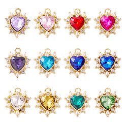 24Pcs 12 Style Golden Alloy Pendants&nbsp;FIND-TA0006-64