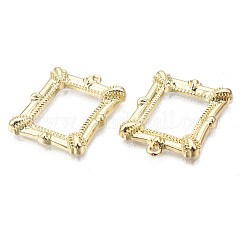 Rack Plating Alloy Open Back Bezel Pendants&nbsp;PALLOY-T077-87LG-RS