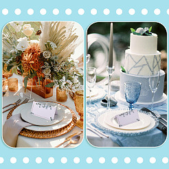 80Pcs Rectangle Paper Table Place Cards&nbsp;AJEW-TA0003-64B
