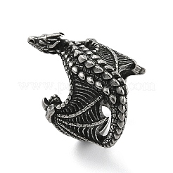 316 Surgical Stainless Steel Open Cuff Rings&nbsp;RJEW-R019-01AS-01