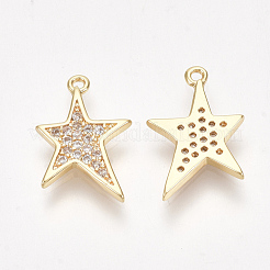 Brass Micro Pave Cubic Zirconia Pendants&nbsp;KK-S350-283