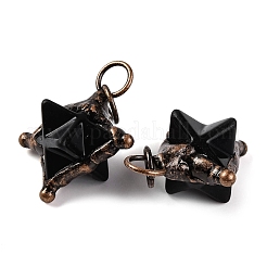 Natural Mixed Gemstone Merkaba Star Pendants&nbsp;G-C144-01R