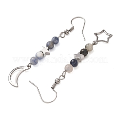 Natural Mixed Stone Dangle Earring&nbsp;EJEW-JE05934